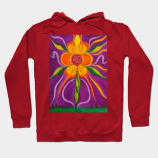 6 Flower Purple Hoodie